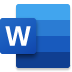 Microsoft Word logo.