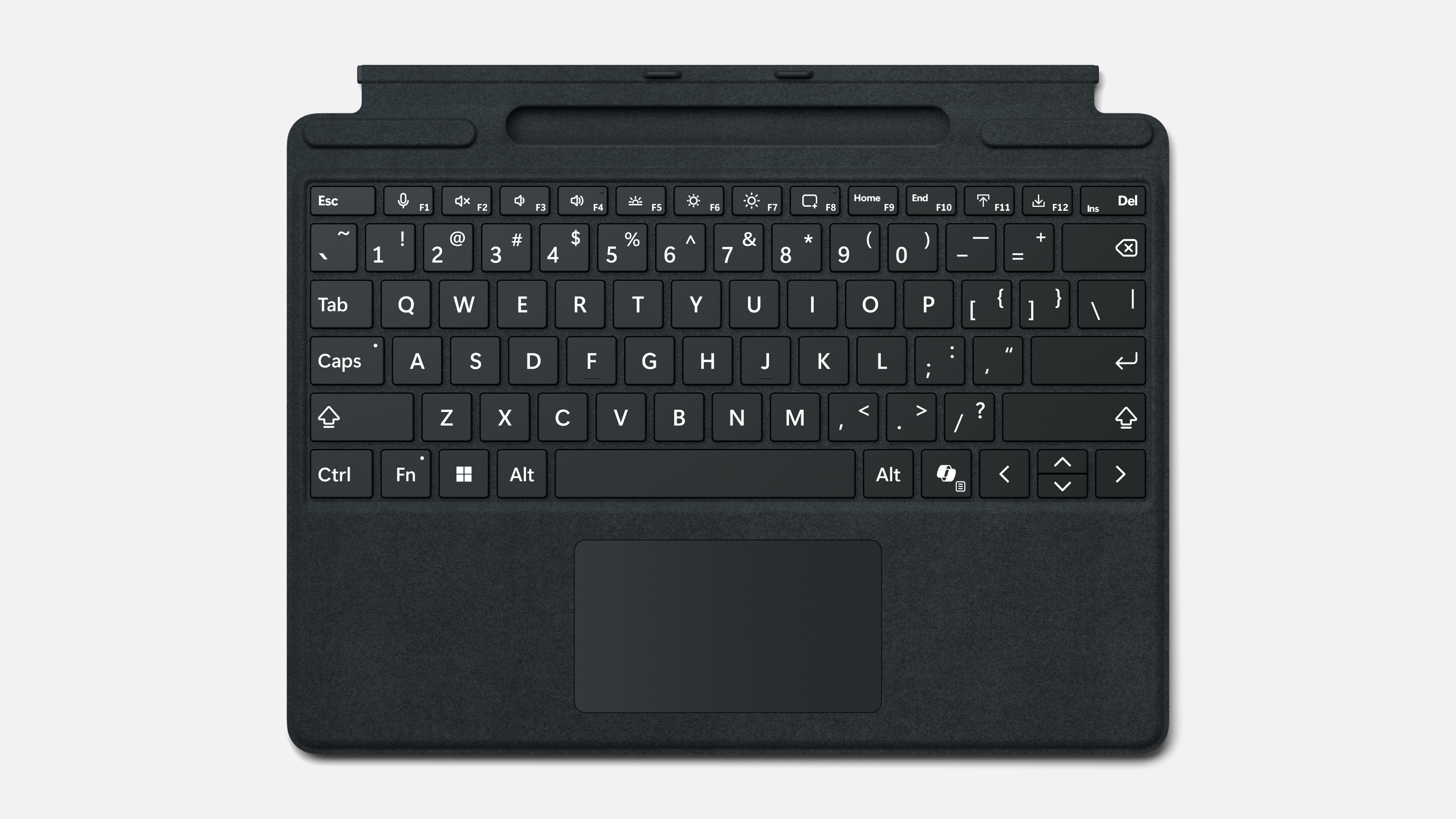 An Image of the Surface Pro 13-inch keyboard with bold keyset