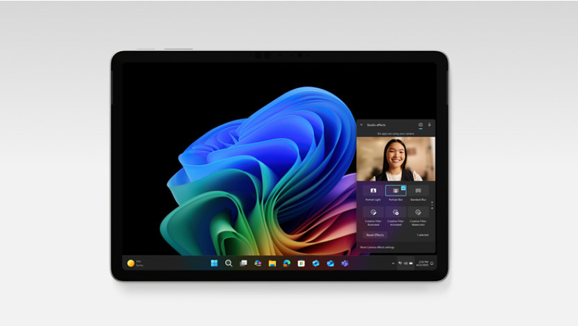 Device showing Windows Studio Effects